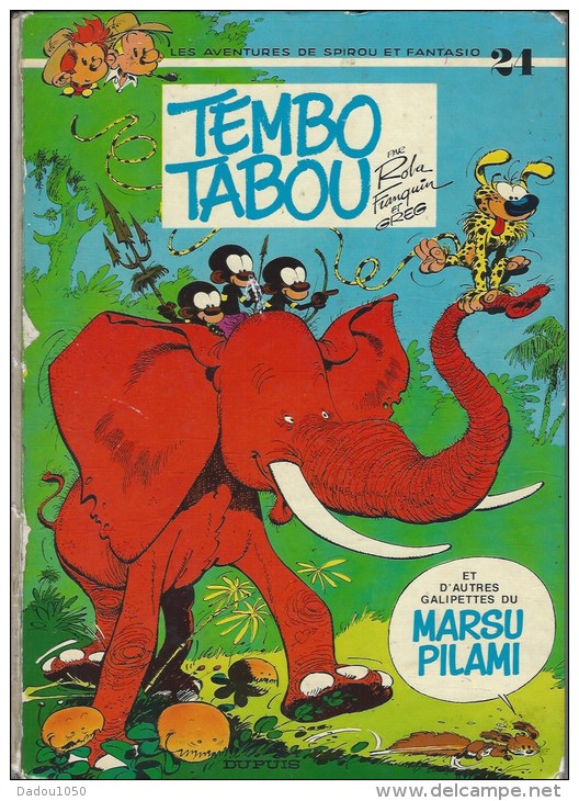 Spirou TEMBO TABOU édition 1974 - Franquin