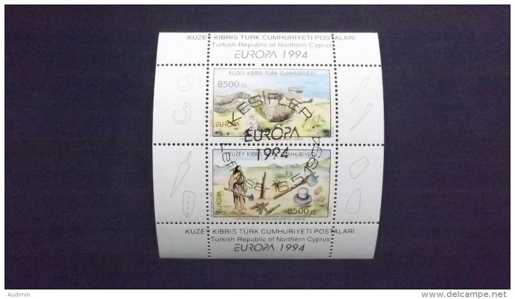 Zypern Türkisch 373/4 Block 13 Oo/ESST, EUROPA/CEPT 1994, Entdeckungen Und Erfindungen - Used Stamps