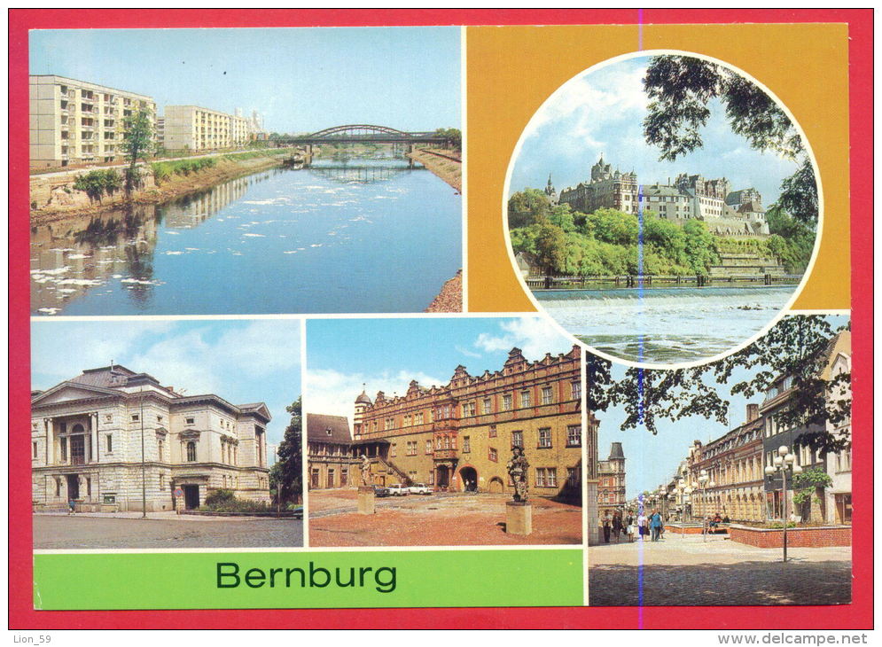 161351 / Bernburg - SAALEPARTIE , SCHLOSS , CARL MARIA WEBER THEATER , LANGES HAUS , ERNST THALMANN STRASSE - Germany - Bernburg (Saale)