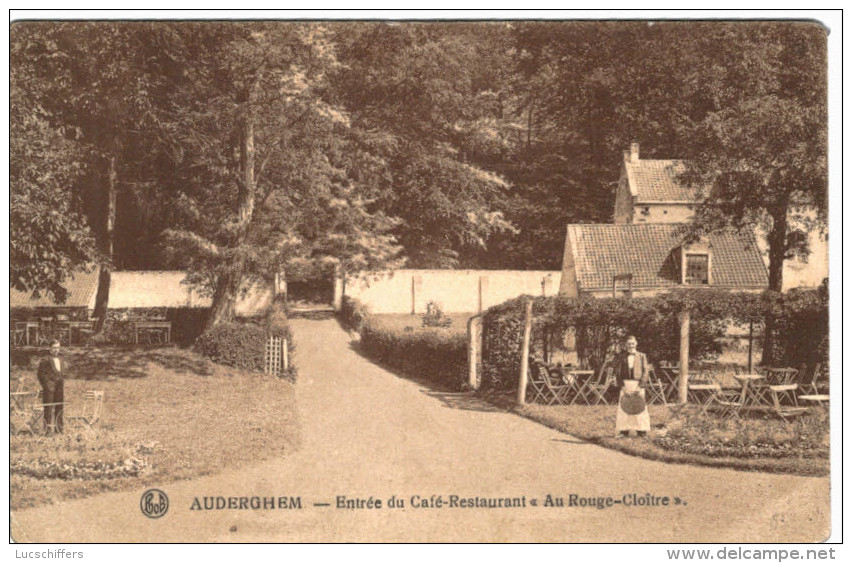 Auderghem - Entrée Du Café-restaurant "Au Rouge-Cloître" - Petite Animation - 2 Scans - Auderghem - Oudergem