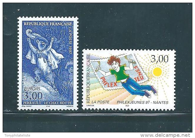 France Timbres De 1997  Neufs ** N°3058 Et 3059 Prix De La Poste - Neufs