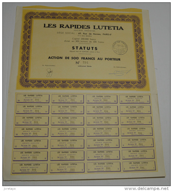 Les Rapides Lutetia, Tres Petit Tirage - Automobile