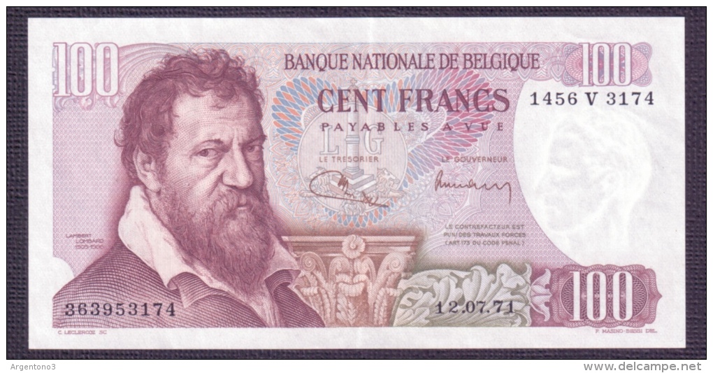 Belgium 100 Francs 1971 XF+ - 100 Francs