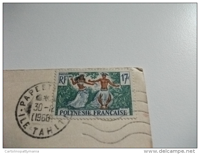 STORIA POSTALE FRANCOBOLLO COMMEMORATIVO POLINESIA FRANCESE  MOOREA CLUB MEDITERRANEE  FARES IN THE VILLAGE - Polinesia Francese