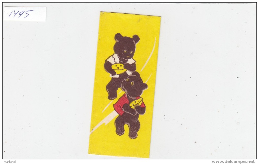 Teddy Bear And Cheese Vintage Soviet Russia Riga Chocolat Wrap - Autres & Non Classés