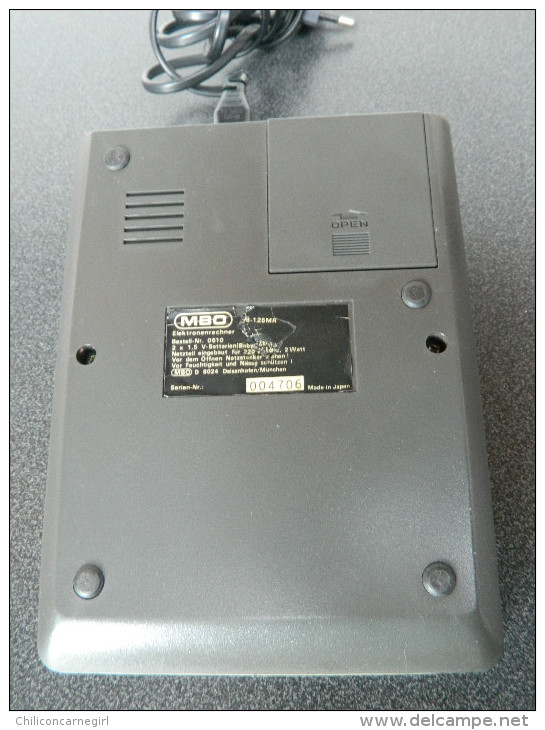 Ancienne Calculatrice - MBO - TR - 125 MR - % - Memory - Overflow - Négative - Pile Ou Secteur - Très Belle - A Voir - Other Apparatus