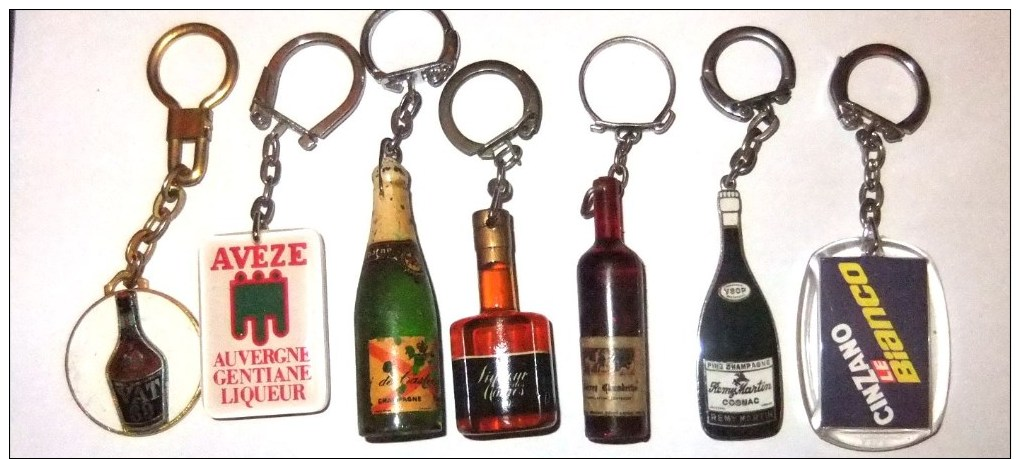 Lot De Portes Clé Publicitaire Vin Alcool - Porte-clefs