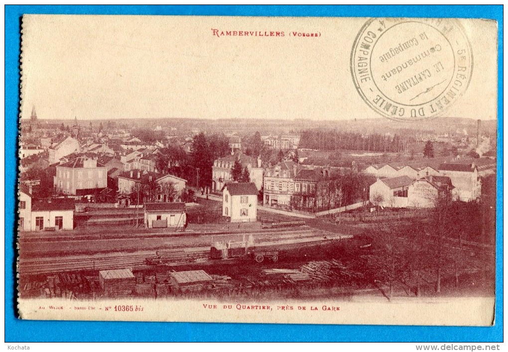 OV726, Rambervillers,  Quartier De La Gare, Circulée Sous Enveloppe 1914 - Rambervillers