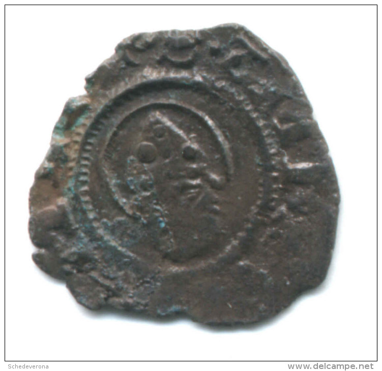 MILANO SECONDA REPUBBLICA DENARO CON SANT' AMBROGIO 1447 - 1450 - Monedas Feudales