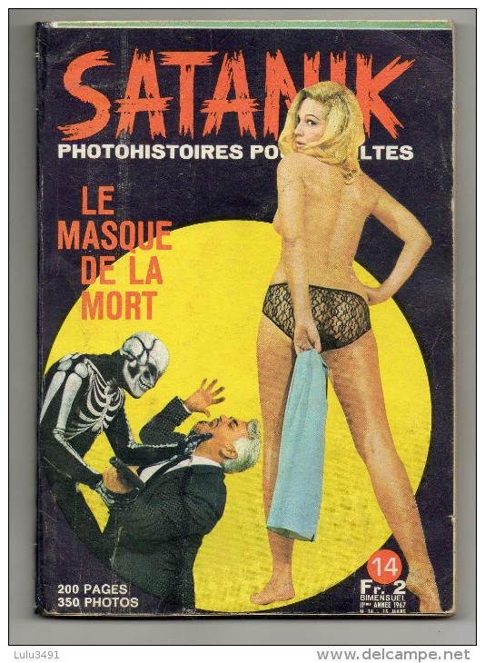 SATANIK-Roman-Photos Pour Adultes - Policier-érotique (n° 14 ) Le Masque De La Mort - Schwarzer Roman