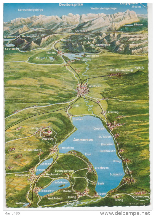 PANORAMA  VOM  AMMERSEE       (VIAGGIATA) - Jülich