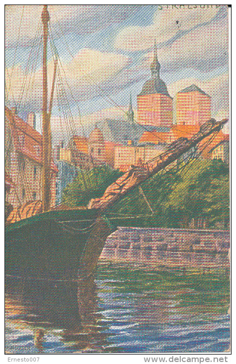 Postkarte CP DEUTSCHLAND STRALSUND, 1924, Gebraucht - Siehe Scan - *) - Stralsund