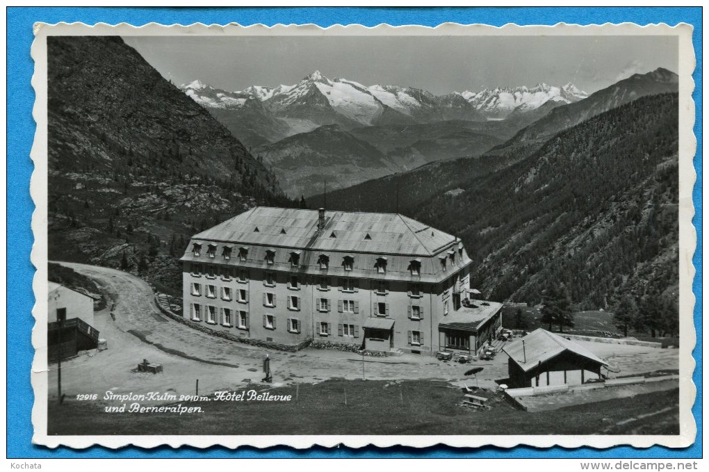 OV733, Simplon-Kulm, Hôtel Bellevue, Berneralpen, Alpes, Non Circulée - Simplon