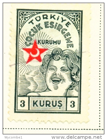 TURKEY  -  1940  Postal Tax  Child Welfare  3k  Used As Scan - Usati