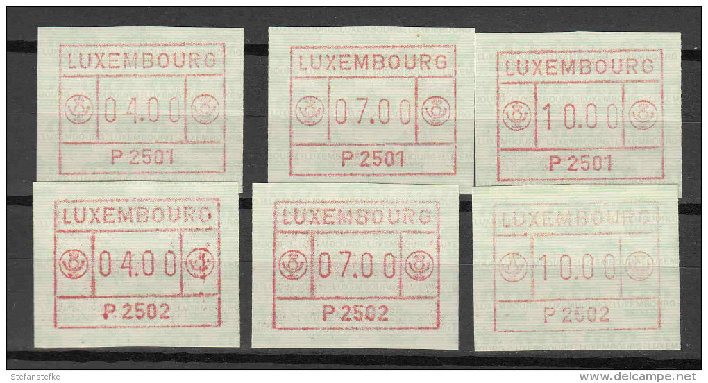 Luxembourg : P2501 Et P2502 ** MNH   (zie  Scan) - Automatenmarken