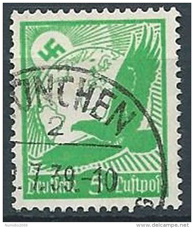 1934 GERMANIA TERZO REICH USATO POSTA AEREA AQUILA 5 P - G4-4 - Airmail & Zeppelin