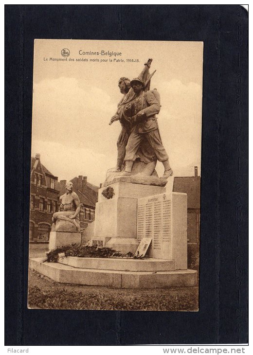 51238    Belgio,  Comines,  Le  Monument  Des Soldats Morts Pour La  Patrie,  1914-18,  NV - Comines-Warneton - Komen-Waasten