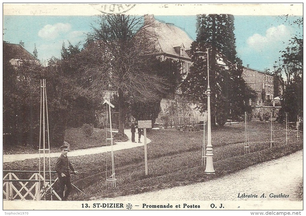 CHAMPAGNE ARDENNE - 52 - HAUTE MARNE - SAINT DIZIER - Promenade Et Postes  - Colorisée - Saint Dizier