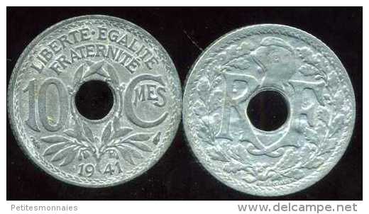 FRANCE  10 CENTIMES ZINC 1941 Pas De Points Et Non Souligné - Autres & Non Classés