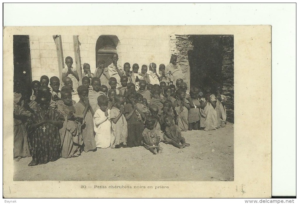 ETH28   --    PETITE CHERUBINS NOIRS EN PRIERE  --  GIRLS & BOYS - Ethiopie