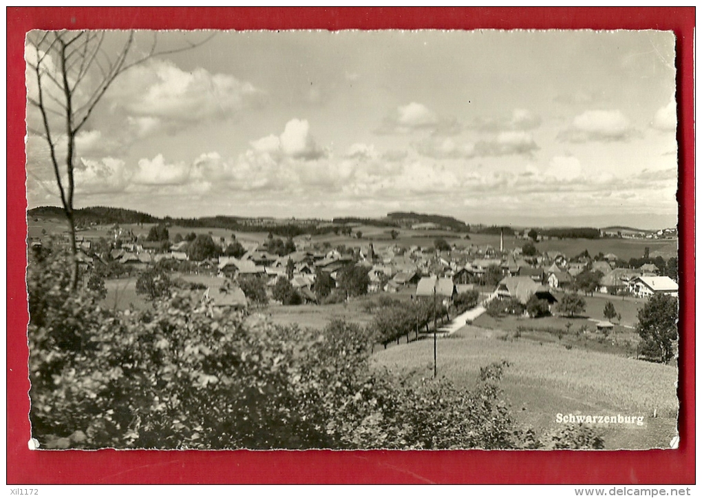 DDI-10  Schwarzenburg Generalansicht. Circulé En 1944 Sous Enveloppe. BRB Visa 1939. Photo Zbinden Schwarzenburg - Schwarzenburg