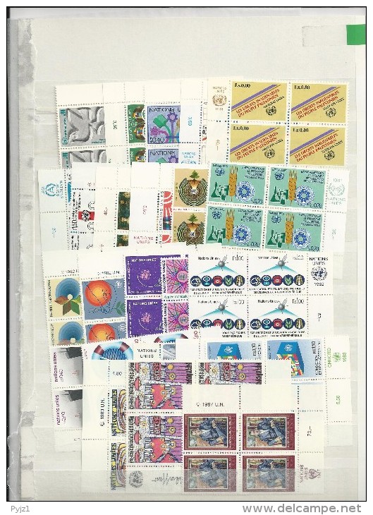 UNO Geneva, Lot With TAB (3 Scans) MNH/**/postfris - Colecciones (sin álbumes)