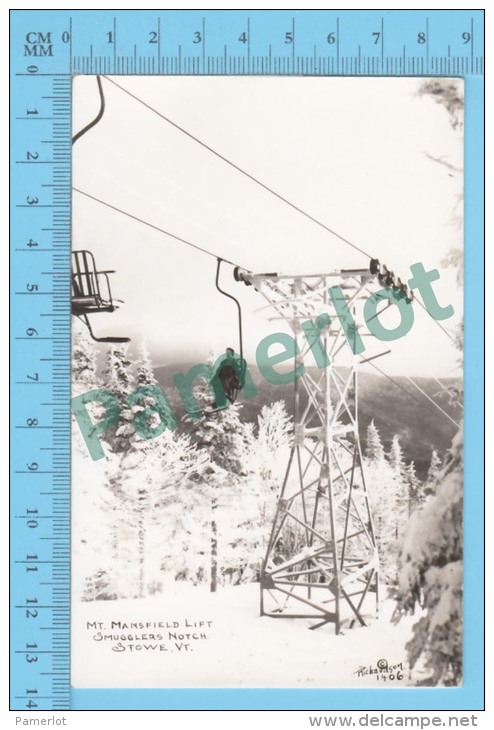 Stowe VT ( Mt. Mansfield Lift Smugglers Notch ,  Photo Postcard ) Recto/Verso - Autres & Non Classés