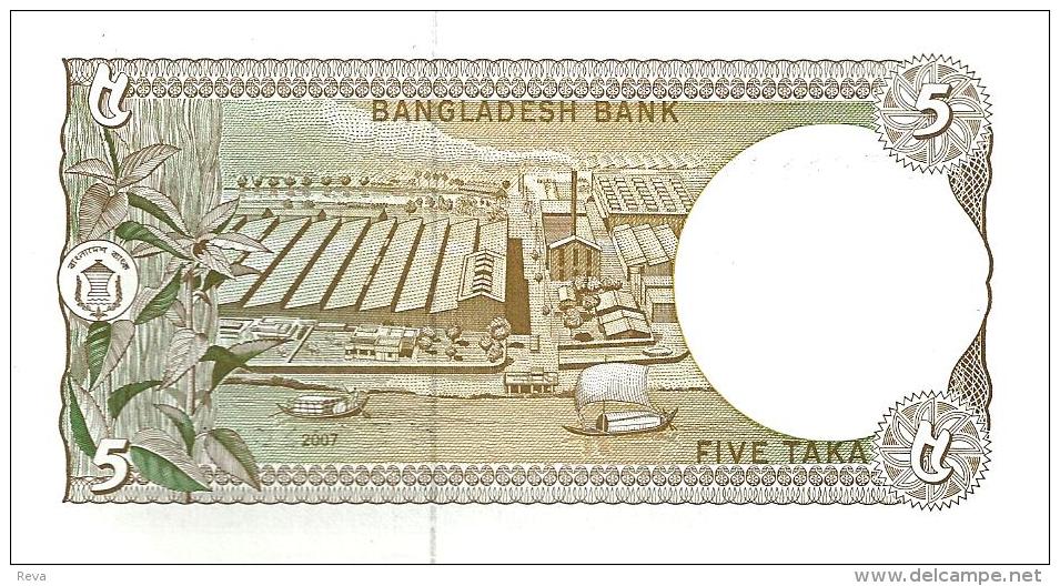 BANGLADESH 5 TAKA BROWN MOSQUE FRONT BUILDING BACK DATED 2007 P? UNC READ DESCRIPTION !! - Bangladesh