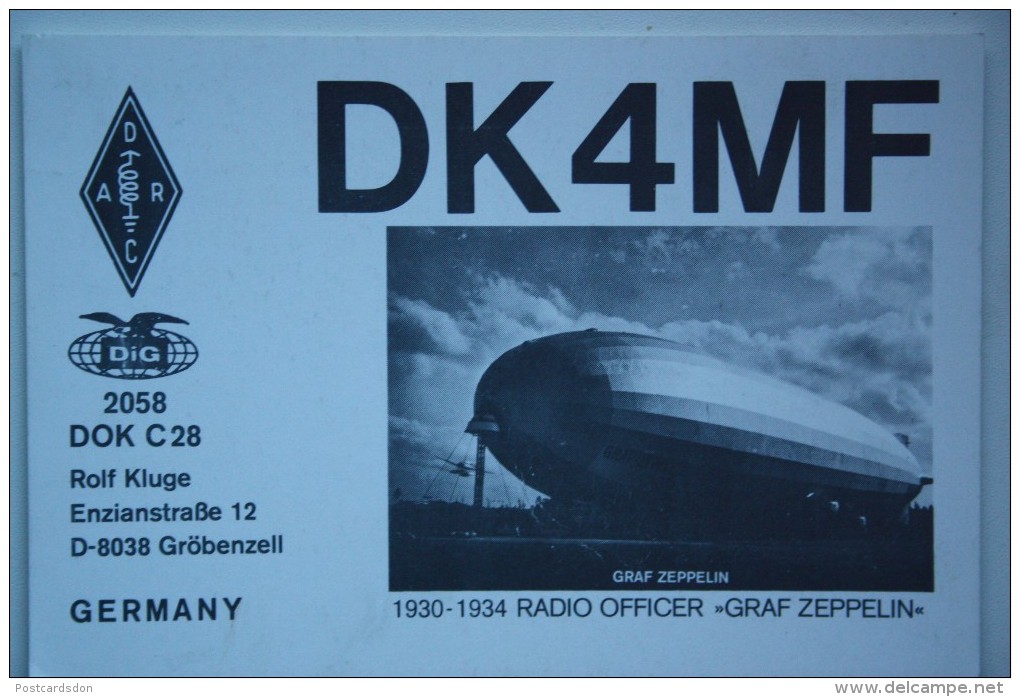 1930-34 RADIO OFFICER "GRAF ZEPPELIN" - Old  Radio PC 1983 - Dirigibili