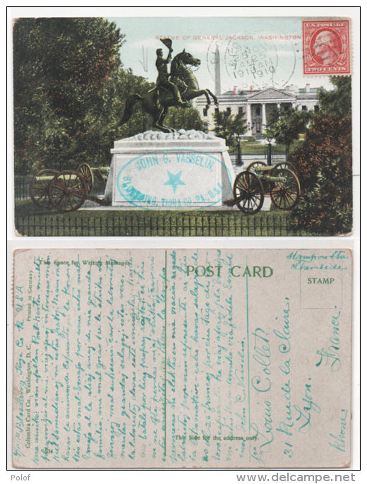 Statue Of Général Jackson - Washington - Cachet John G. Vasselin  -Texte Espéranto (74532) - Esperanto