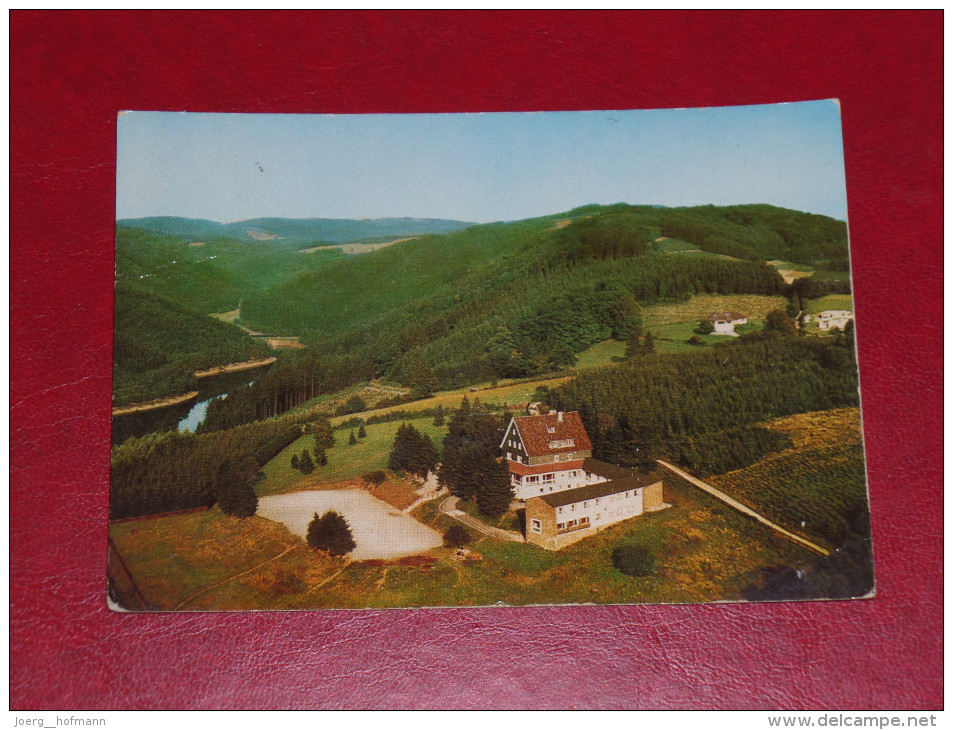 Jugendherberge Bergneustadt Mit Aggertalsperre Nordrhein Westfalen Gebraucht Used Germany Postkarte Postcard - Bergneustadt