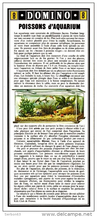 GUIDE COULEUR DOMINO GALLIA N°8 SOUS FORME DE CARTE ROUTIERE 24 PLANCHES 11cmX25cm POISSONS D'AQUARIUM EAU DOUCE NOURRIT - Fichas Didácticas