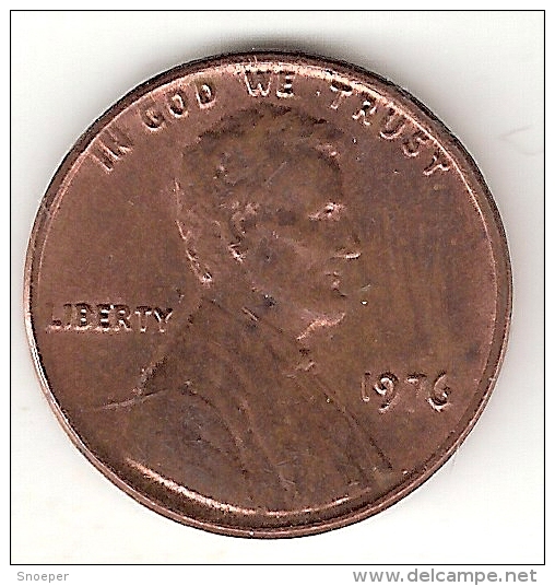 *usa 1 Cent 1976  Km 201  Xf+ !!! Catalog Val. 18$ Unc - 1959-…: Lincoln, Memorial Reverse