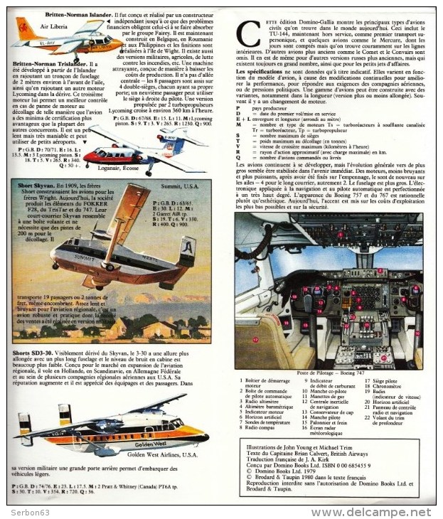 GUIDE DOMINO GALLIA N°9 EN COULEUR EN FORME DE CARTE ROUTIERE 24 PLANCHES 11cmX25cm AVIONS DE LIGNE 38 TYPES CARACTERIST - Learning Cards