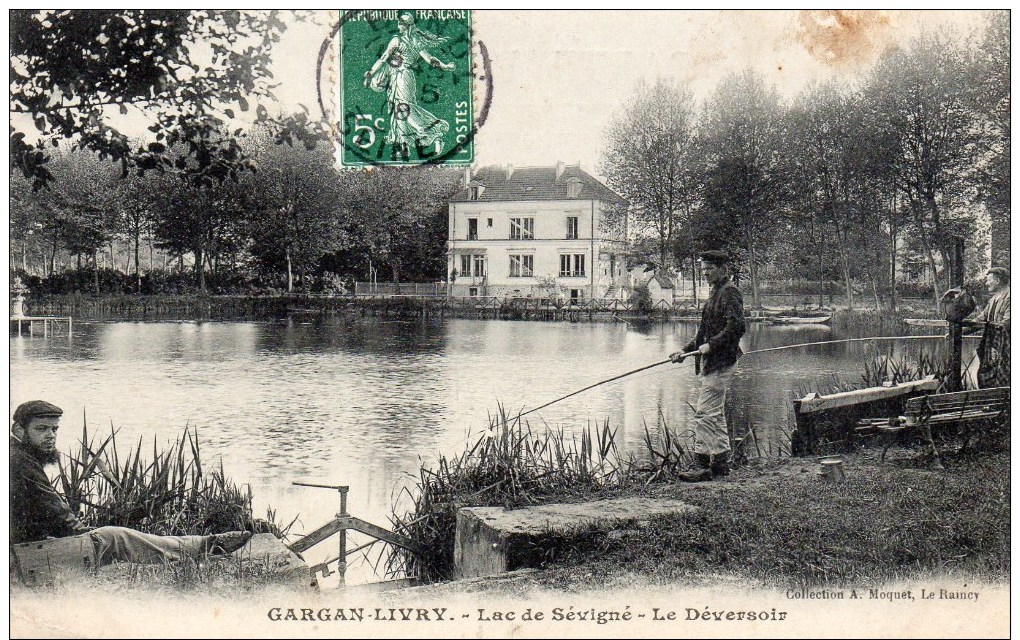 93 Gargan Livry, Lac De Sevigne, Le Deversoir, Pecheur - Livry Gargan