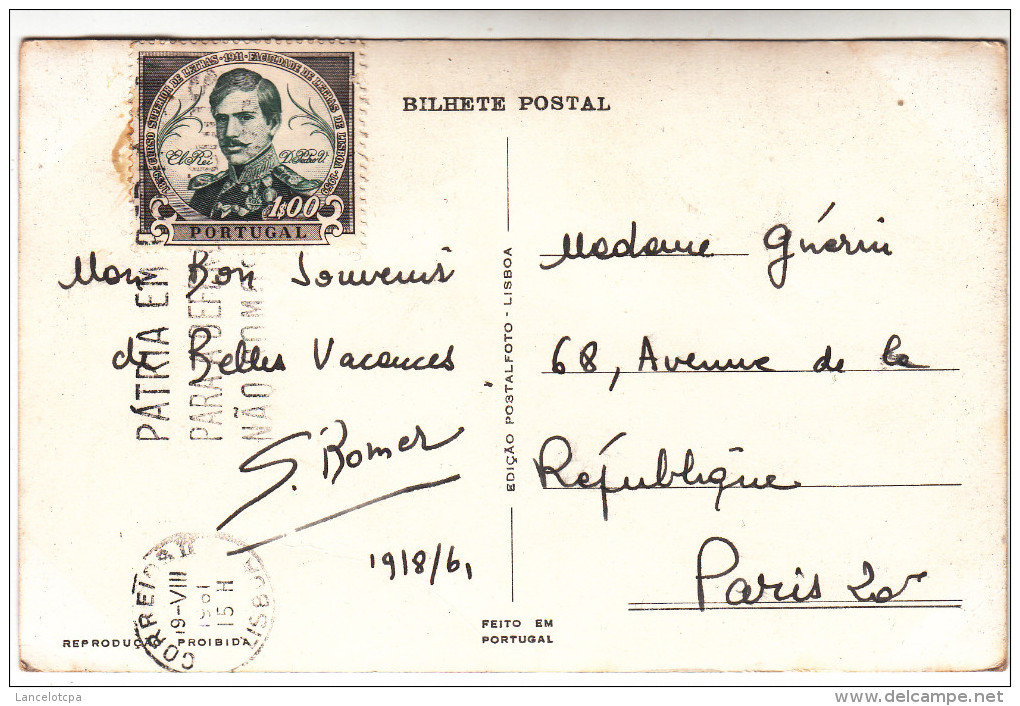 PORTUGAL 1$ Sur CARTE POSTALE LISBOA - Lettres & Documents