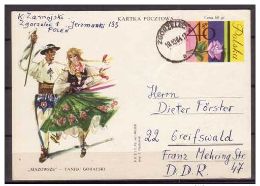 Polen , Ganzsachen , Postkarte , 1963 , Mi. Nr. P 270 - Enteros Postales