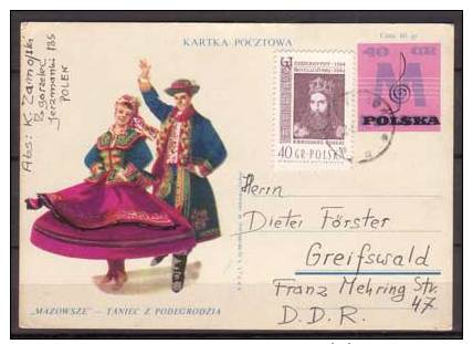 Polen , Ganzsachen , Postkarte , 1963 , Mi. Nr. P 271 - Stamped Stationery