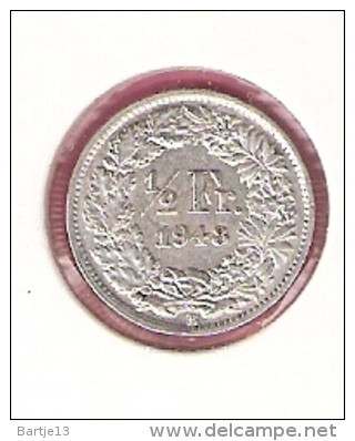 ZWITSERLAND 1/2 FRANC 1948 SILVER - Autres & Non Classés