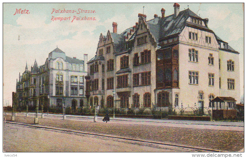 1907    Metz     " Rempart   Paixhans -Paixhans Strasse  " - Metz Campagne