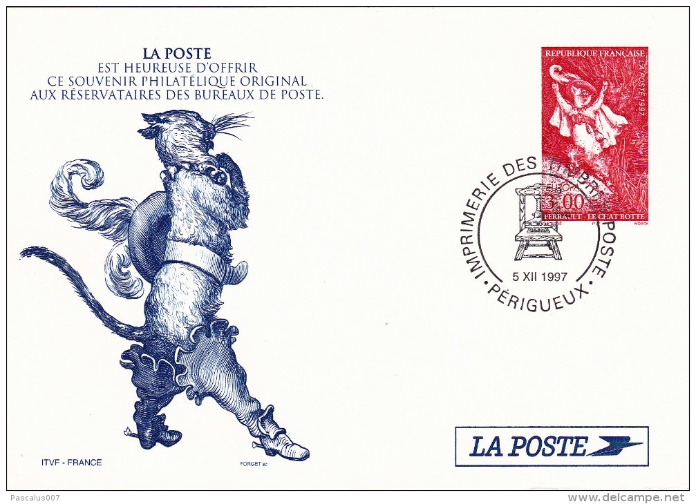 C01-051 - France CEP - Carte Entier Postal  Du 5-12-1997 - COB  - Cachet De Perigueux - Série  - Souvenir De La Poste - - Lots Et Collections : Entiers Et PAP
