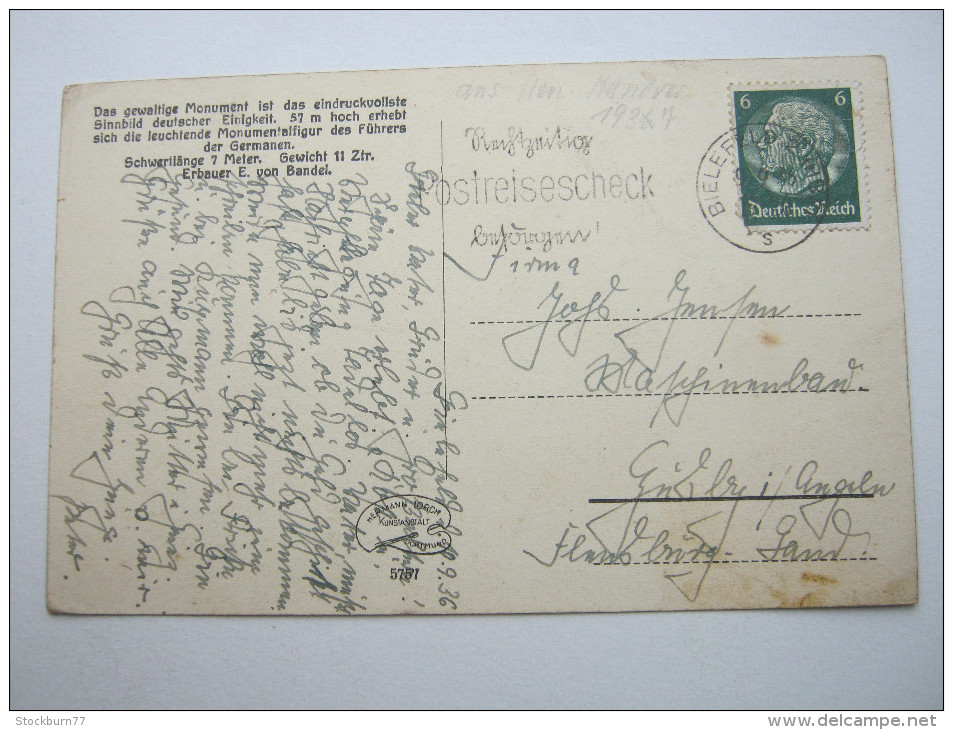DETMOLD , Schöne Karte  1936 , 2 Scans - Detmold