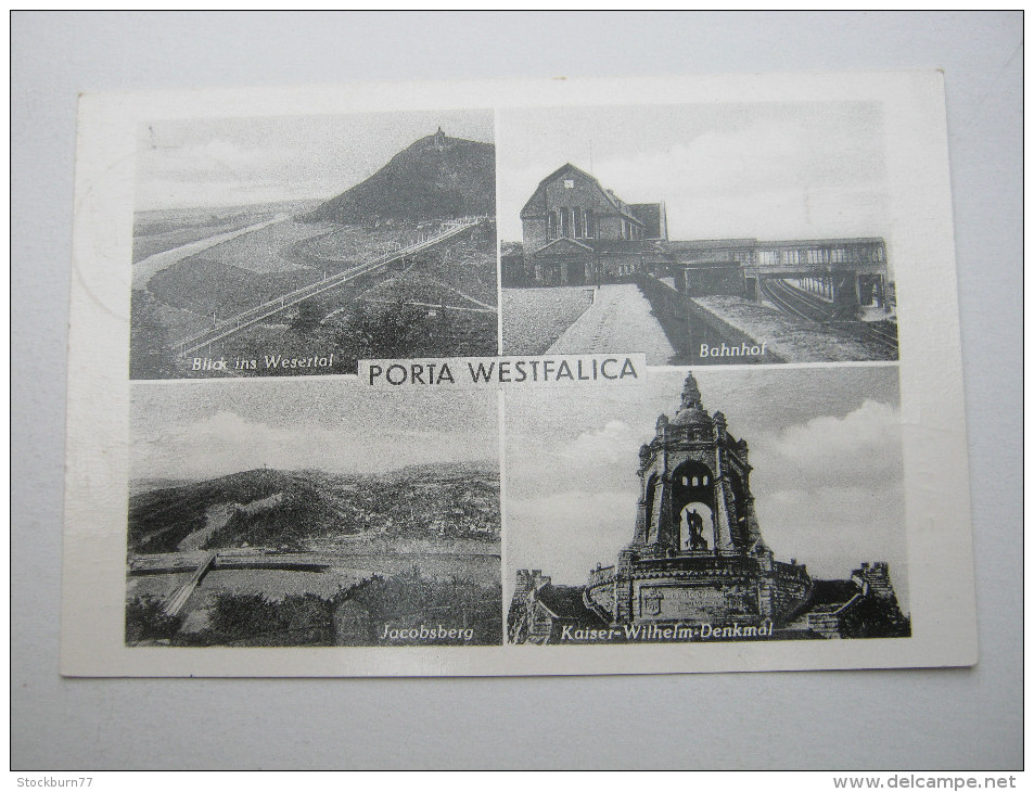 Porta Westfalica , Schöne Karte  , Bahnhof , 2 Scans - Porta Westfalica