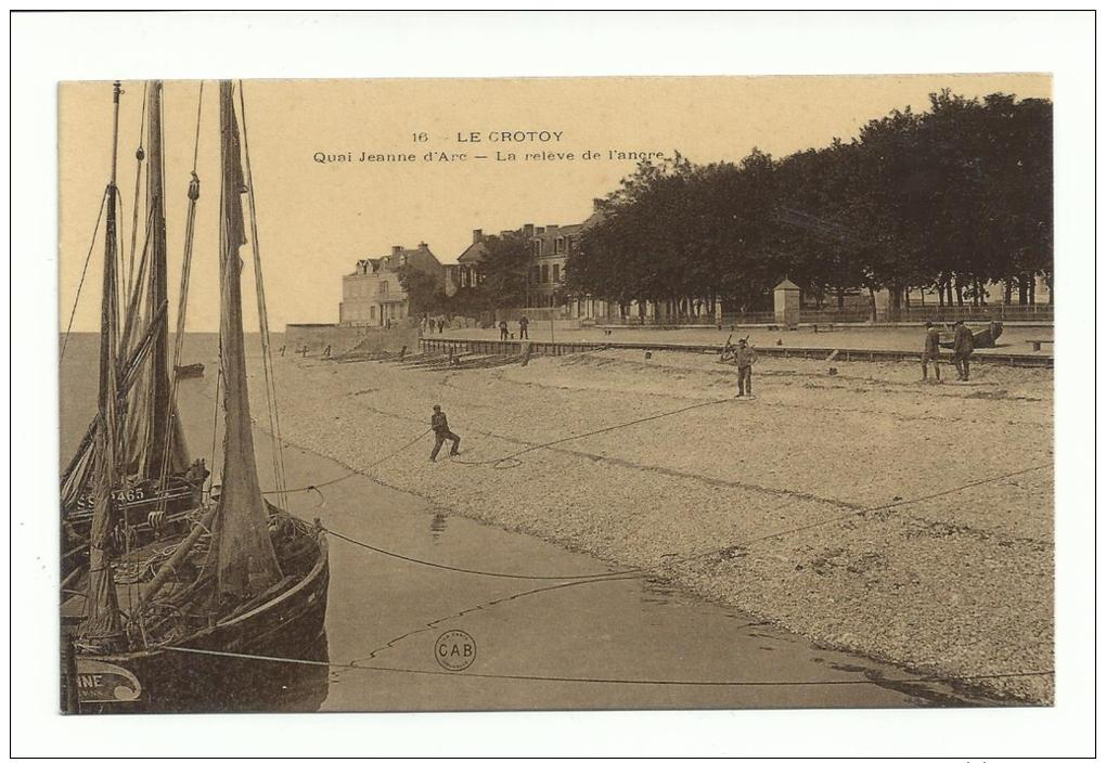 80 - CPA - LE CROTOY - Quai Jeanne D'Arc - La Relève De L'ancre - ( SOMME ) - Le Crotoy