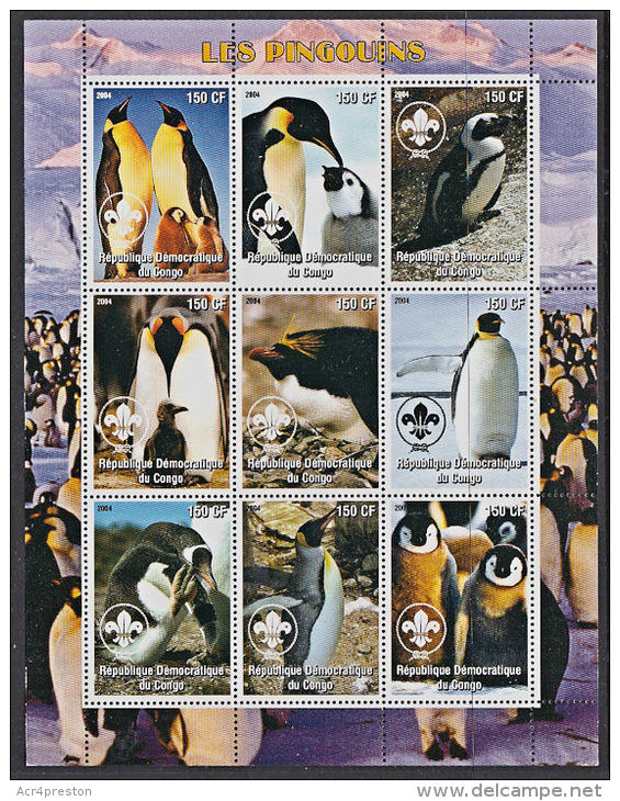 B5191 DR CONGO 2004, Penguins, M-sheet  MNH  (birds Oiseaux) - Ungebraucht