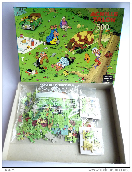 Puzzle 500 Pièces DARGAUD & ROMBALDI 1980 - ACHILLE TALON - LE PIQUE NIQUE INCOMPLET - Puzzels