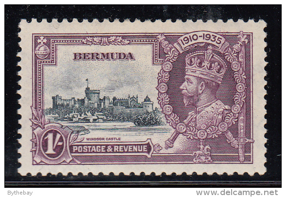 Bermuda MH Scott #103 1sh Windsor Castle - 1935 Silver Jubilee - Bermudes