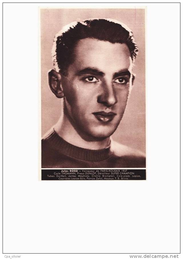 TH Sports, Cyclisme, Jules Rossi, Vainqueur Paris Roubaix 1937, Cycle Thomann, Dunlop, Super Champion, 193? - Cyclisme