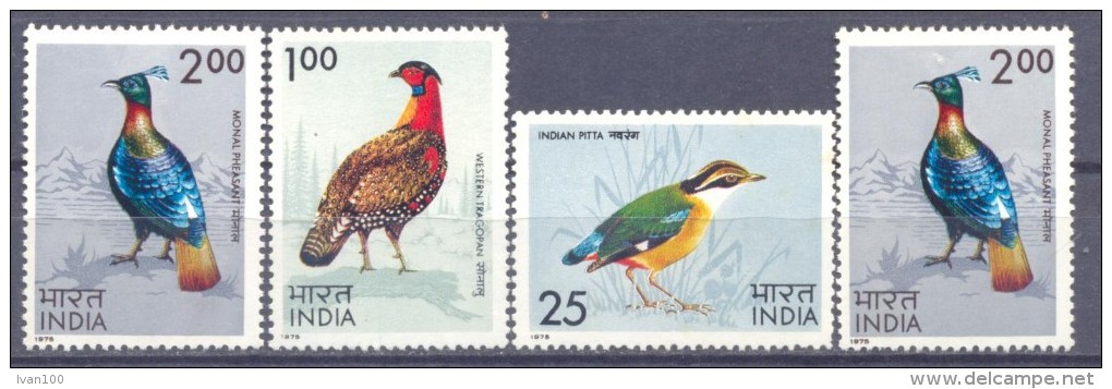 1975. India, Birds Of India, 4v, Mint/** - Ongebruikt