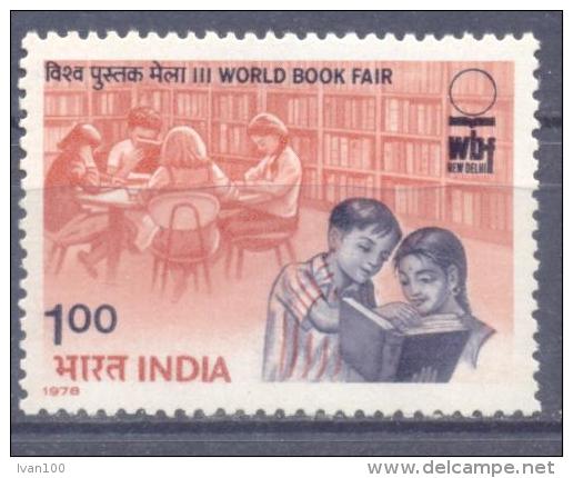 1978. India, World Book Fair, 1v, Mint/** - Neufs